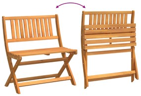 Conjunto de Bistro de Jardim de 4 Peças vidaXL de Madeira Maciça de Ac