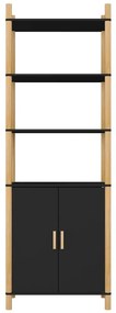 Armário alto 60x40x173 cm derivados de madeira preto