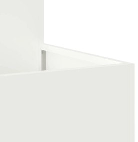 Jardineira vidaXL 80x80x48 cm Aço Branco