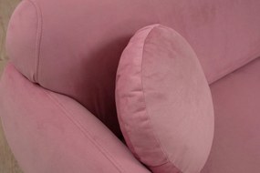 Sofá de 3 Lugares Eddy – Rosa Pó – 223 cm