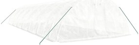 Estufa com estrutura de aço 70 m² 14x5x2,3 m branco