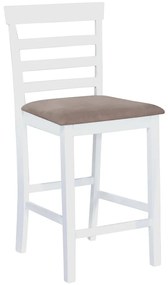 Bancos de bar 2 pcs tecido branco