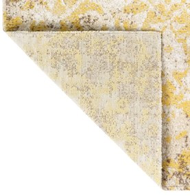 Tapete de exterior tecelagem lisa 115x170 cm amarelo