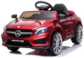 Mercedes GLA 45 12v, Carro elétrico infantil módulo de música, assento de couro, pneus de borracha EVA Vermelho