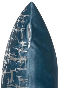 Conjunto de 2 almofadas decorativas em veludo 45 x 45 cm azul GARDENIA Beliani