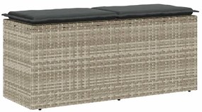 Banco de jardim com almofadão 110x40x44 cm vime PE