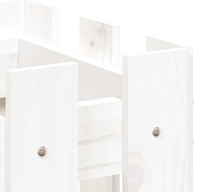 Vaso de jardim c/ design cerca 60x30x30 cm pinho maciço branco