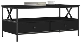 Mesa de centro 100x51x45 cm derivados de madeira preto