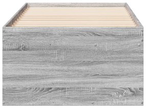 Sofá-cama com gavetas sem colchão 100x200 cm cinzento sonoma