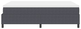 Cama Box Spring com Colchão Cinza Escura 160x200 cm Tecido de Veludo C
