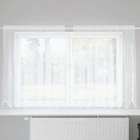 vidaXL Cortina de Renda com cortinas Branco 140 x 200 cm Poliéster