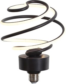 Lâmpada LED E27 Deco Preta Espiral 6W 370 lm 3000K