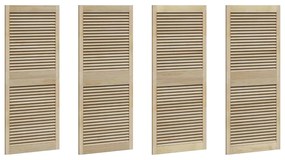 vidaXL Porta de Armário com porta 4 pcs Natural 140.5 x 2.1 x 49.5 cm