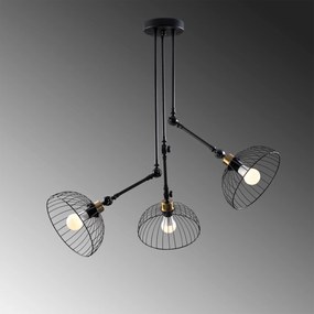 Candeeiro de Teto Beybisi – Preto – 93 x 93 cm