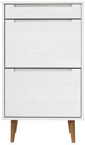 Sapateira MOLDE 59,5x35x103 cm pinho maciço branco
