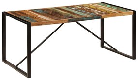 Mesa de jantar 180x90x75 cm madeira recuperada maciça