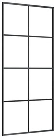 Porta deslizante c/ conj. ferragens 90x205cm vidro ESG preto