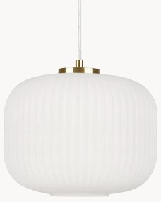 Candeeiro de teto pequeno Sober, com abajur de vidro