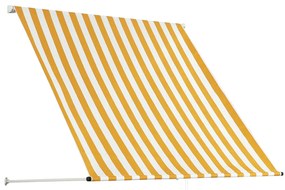 Toldo retrátil 150x150 cm amarelo e branco