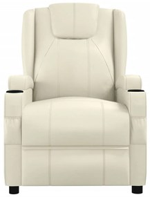 Cadeira de massagens couro artificial branco nata