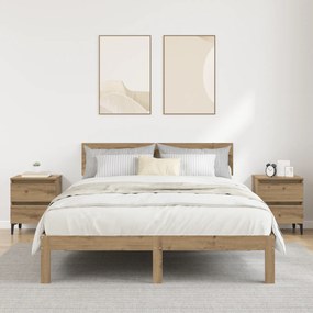 vidaXL Armários de Cama 2 pcs Carvalho Artesanal 40x35x50 cm Madeira de Engenharia