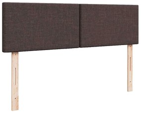Estrutura cama otomana colchão 140x200cm tecido castanho escuro