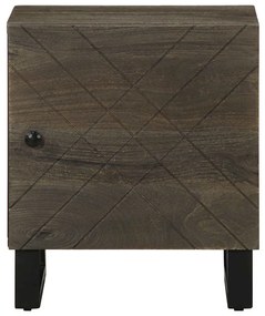 Mesa de cabeceira 40x33x46 cm madeira de mangueira maciça preto