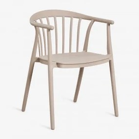 Pack De 2 Cadeiras De Jardim Empilháveis Com Braços Em Polipropileno Ivor Moka Brown - Sklum