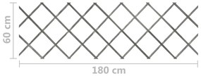 Cercas em treliça 5 pcs 180x60 cm abeto maciço cinzento