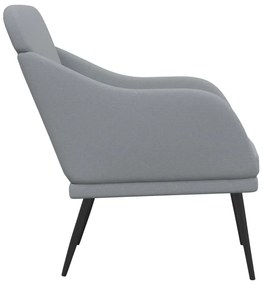 Cadeira com apoio de braços 63x76x80 cm tecido cinzento-claro