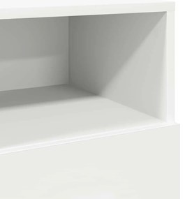 Mesa de cabeceira com 2 gavetas 36x36x68 cm branco