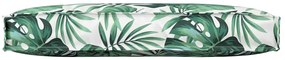 Almofada de Palete para Encosto Estampa de Folhas 80x40x12 cm em Tecid