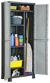 vidaXL Armário de plástico 68x39x171,5 cm