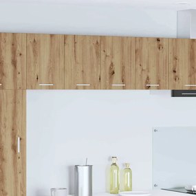 vidaXL Armário suspenso Riga 2 pcs Carvalho Artesanal e Branco