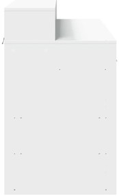 Secretária c/ luzes LED 120x55x91cm derivados de madeira branco