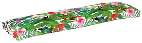 Almofadas para Palete para Banco 2 pcs Selva Tropical 150x40x8 cm Teci