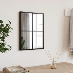 vidaXL Espelho de parede retangular 30x40 cm ferro preto