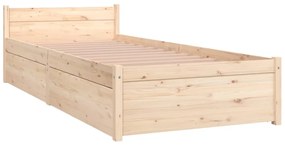 Estrutura de cama c/ gavetas pequena solteiro 75x190 cm