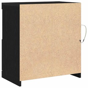 Sideboard vidaXL com luzes LED Carvalho Preto 60,5x37x67 cm