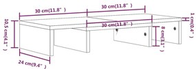 Suporte para monitor 60x24x10,5 cm pinho maciço castanho mel