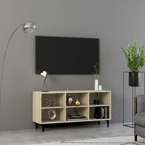 Móvel de TV pernas em metal 103,5x30x50 cm cor carvalho sonoma