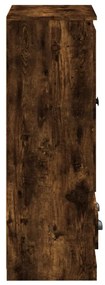 Armário alto derivados de madeira 60x35,5x103,5 cm fumado