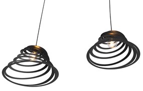 Candeeiro de suspensão de design 2 luzes com cúpula em espiral de 50 cm - Scroll Design,Moderno