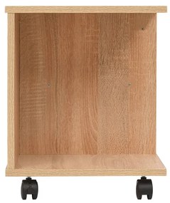 Estante com rodas 50x35x42 cm cor carvalho