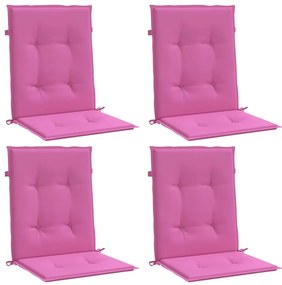 Almofadões p/ cadeira de encosto baixo 4 pcs tecido rosa