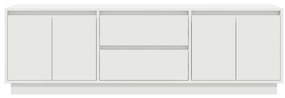 Móvel de TV com luzes LED 160,5x41x50 cm branco