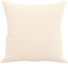 Almofadas decorativas 2 pcs 40x40 cm veludo cor creme