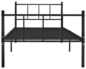 Estrutura de cama 90x200 cm metal preto