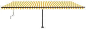 Toldo automático independente 600x350 cm amarelo e branco