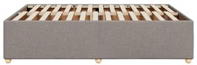 Cama sem colchão 140x190 cm tecido castanho-acinzentado
